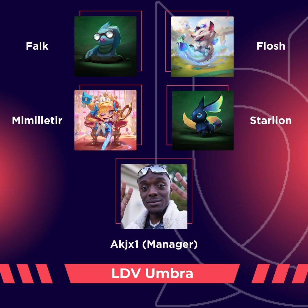 🎮Un jour, une équipe : focus sur notre squad TFT

🌟 Joueurs :
 . Flosh 
 . Falk 
 . Mimilletir 
 . Starlion 

💪 Staff :
 . Manager : Akjx1

#LDVWIN #LoL #TFT