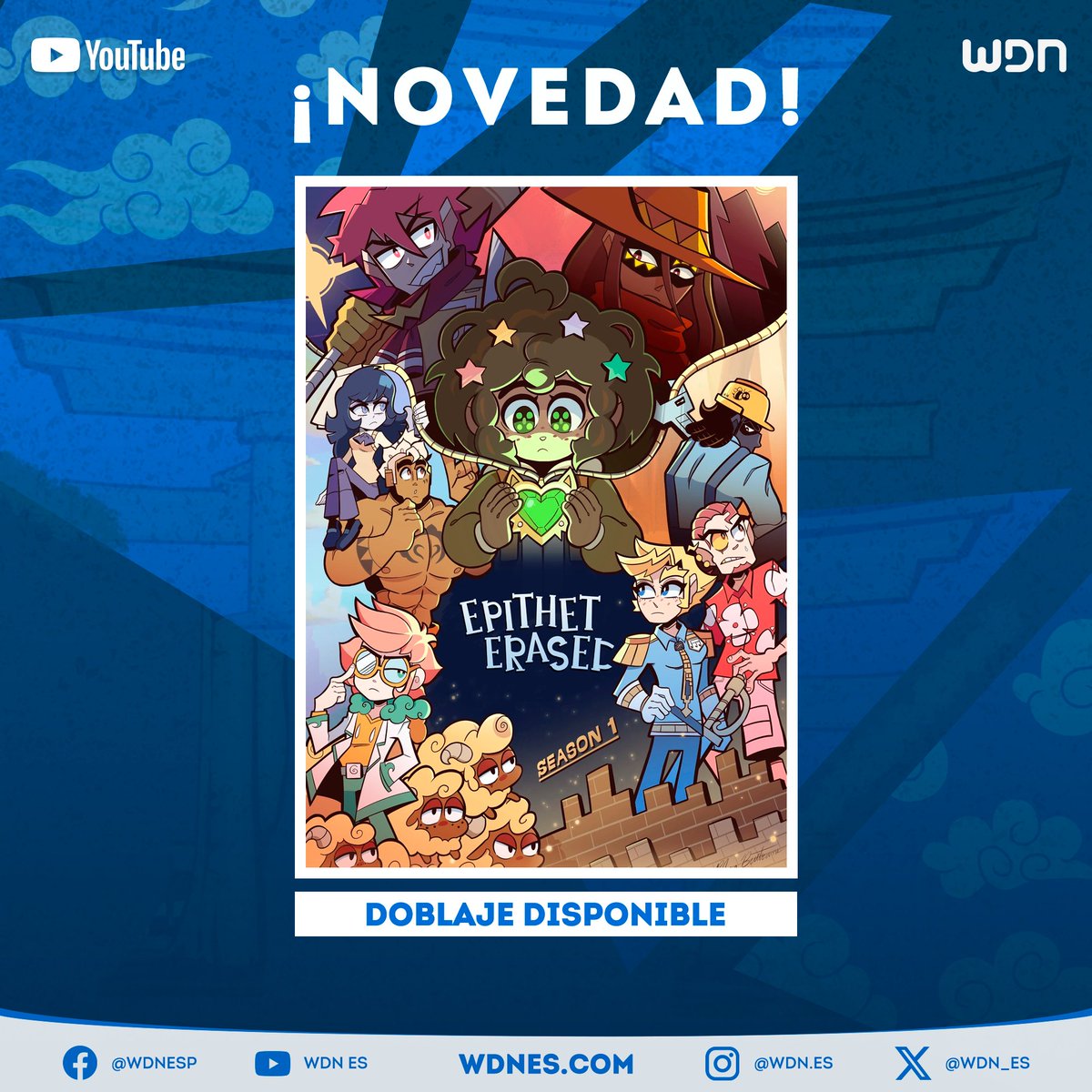 🎙️ | Doblaje
El doblaje al español latino de "Epithet Erased" ya se encuentra disponible en Youtube.
#EpithetErased #Doblaje