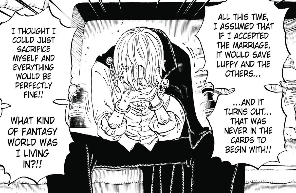 MelonTeee's tweet photo. this is such a good Sanji panel he's so tortured https://t.co/SHNlCecb1l