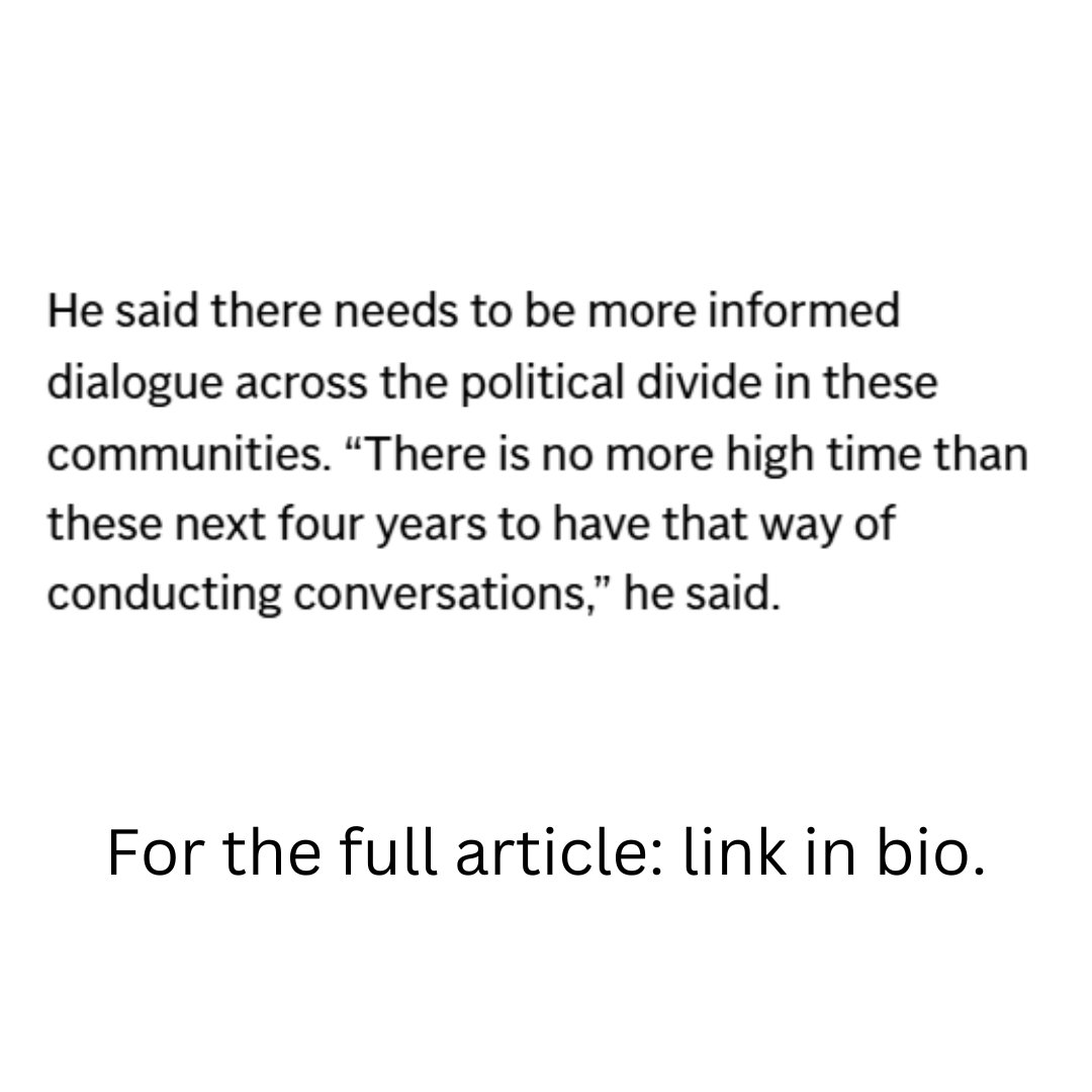 ProgressiveCopt's tweet photo. "There needs to be more informed dialogue across the political divide in these communities. “There is no more high time than these next four years to have that way of conducting conversations,” he said." https://t.co/0dUWkSvGRW