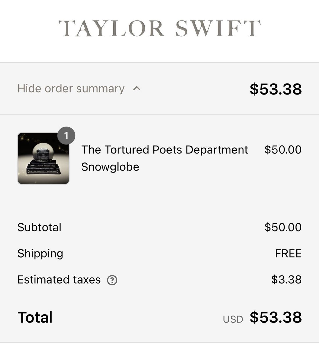 madelynnn_ann's tweet photo. @taylornation13 ITS MY FIRST IM SO EXCITED!! #TSTTPDHolidayEssentials #TSTTPDSnowGlobe https://t.co/ALfCW8Qxmy