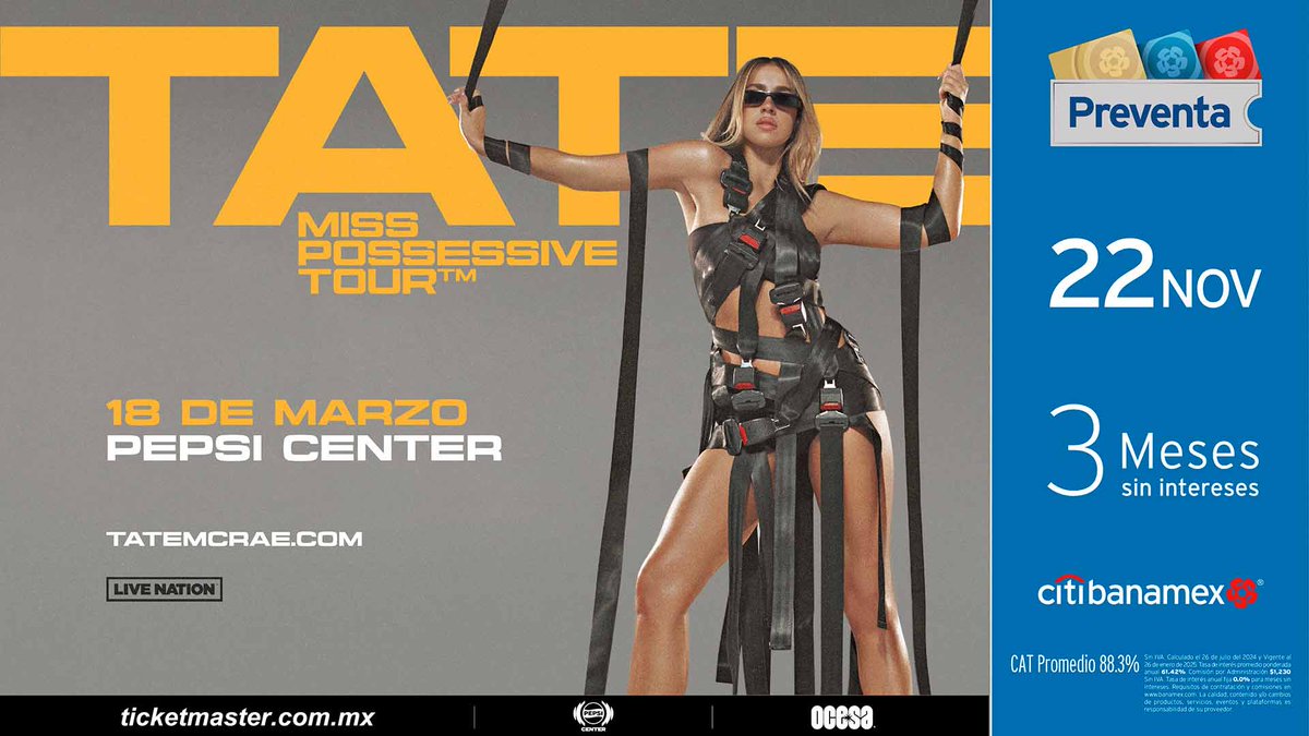 Boletos_'s tweet photo. Vendo 2 boletos para Tate McRae sección C2 fila 1 Pepsi centrado al escenario del Pepsi Center.  Se transfieren en persona, no pido anticipo, pago a contra entrega. Más info DM o follow y yo les mando mensaje #boletos #tickets #CDMX #TateMcRae #MissProgressiveTour https://t.co/6PJaZKoUBY
