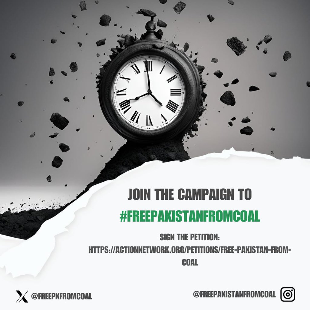 #FreePakistanfromCoal (@freepkfromcoal) on Twitter photo 🚨 Over 100+ organizations back the call to #FreePakistanFromCoal!
As #COP29 concludes, Pakistan’s civil society demands an end to coal projects and a shift to clean, renewable energy. Let’s build a sustainable future for all. 🌍💚
🖊️ Sign the petition: actionnetwork.org/petitions/free… 🚨 Over 100+ organizations back the call to #FreePakistanFromCoal!
As #COP29 concludes, Pakistan’s civil society demands an end to coal projects and a shift to clean, renewable energy. Let’s build a sustainable future for all. 🌍💚
🖊️ Sign the petition: actionnetwork.org/petitions/free…