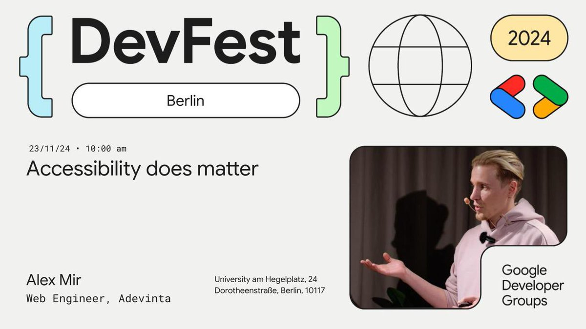 The time when business could ignore the accessibility is over. But that is a good news and <a href="/xelarimm/">Alex Mir</a> will explain us why!

Join tomorrow in Kit Kat room ✨