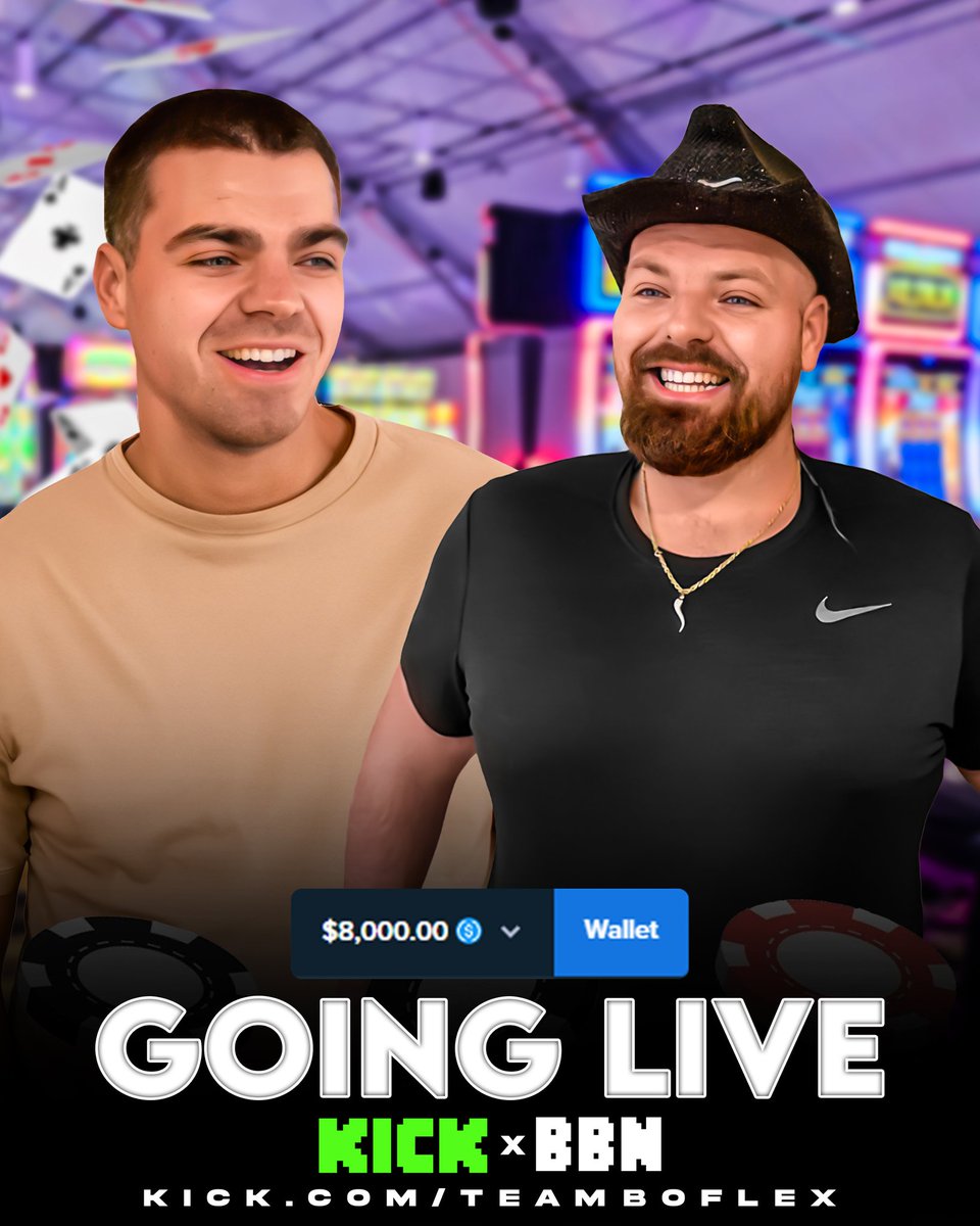 🚨 LIVE NOW!

✅RT + Comment Stake usernames

💰$9,000 RAW DEPOSIT, GIVEAWAYS ALL STREAM PULL UP &amp; CALL A SLOT WIN A TIP!

📎kick.com/teamboflex