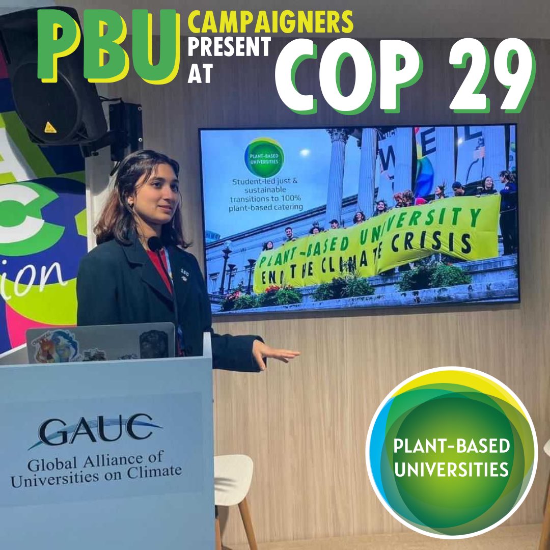plantbasedunis's tweet photo. ✨Spotlighting Leela and Vivek

It’s inspiring to see the voices of former and current PBU campaigners were represented at COP 29- where global climate leaders unite to address critical planetary challenges. https://t.co/6P7k5xtjYR