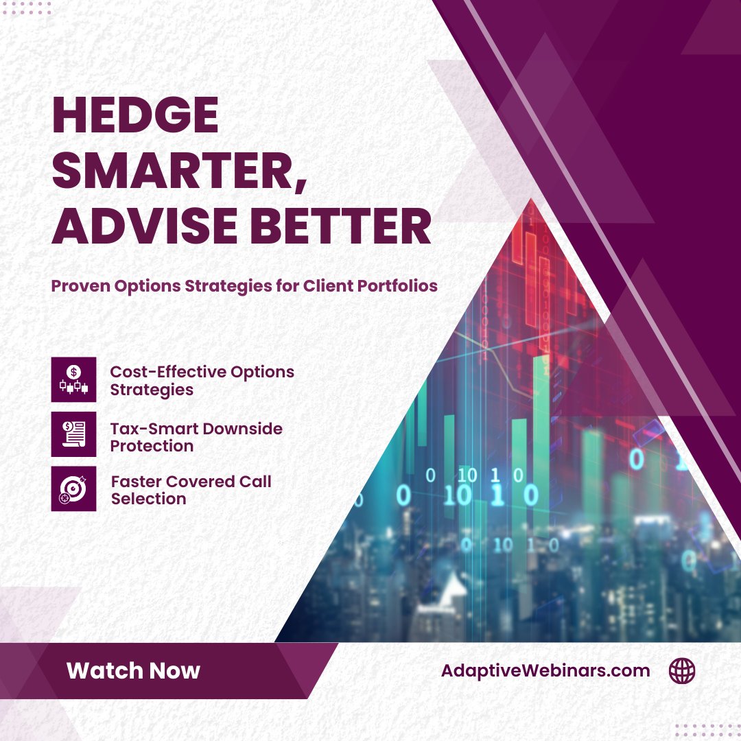 Adaptive-Investments (@adaptive_invest) on Twitter photo Discover advanced techniques to navigate market volatility, protect portfolio, and drive long-term growth for your clients.
👉 Watch the webinar now at AdaptiveWebinars.com
🎤 Financial Advisor: <a href="/MikeTosaw/">Mike Tosaw</a>
Practical strategies, tailored for experienced advisors like you. Discover advanced techniques to navigate market volatility, protect portfolio, and drive long-term growth for your clients.
👉 Watch the webinar now at AdaptiveWebinars.com
🎤 Financial Advisor: <a href="/MikeTosaw/">Mike Tosaw</a>
Practical strategies, tailored for experienced advisors like you.