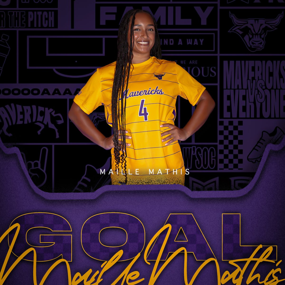 And ANOTHER one from Maille Mathis!
Mavericks: 2
Huskies: 1 
#HornsUp #MavFam