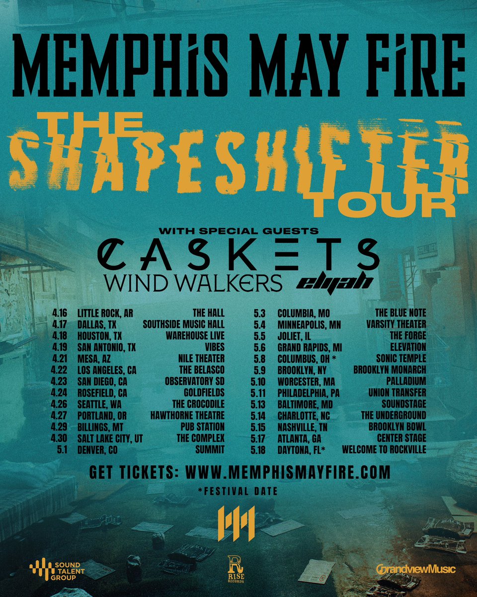 on tour next spring with the homies <a href="/MemphisMayFire/">Memphis May Fire</a> , <a href="/Caskets_band/">CASKETS</a> , &amp; <a href="/WindWalkersBand/">Wind Walkers</a> 👑