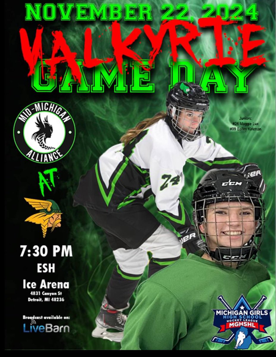 #GameDay <a href="/MGHSHL/">Michigan Girls High School Hockey League</a> #mghshl #mhsaa