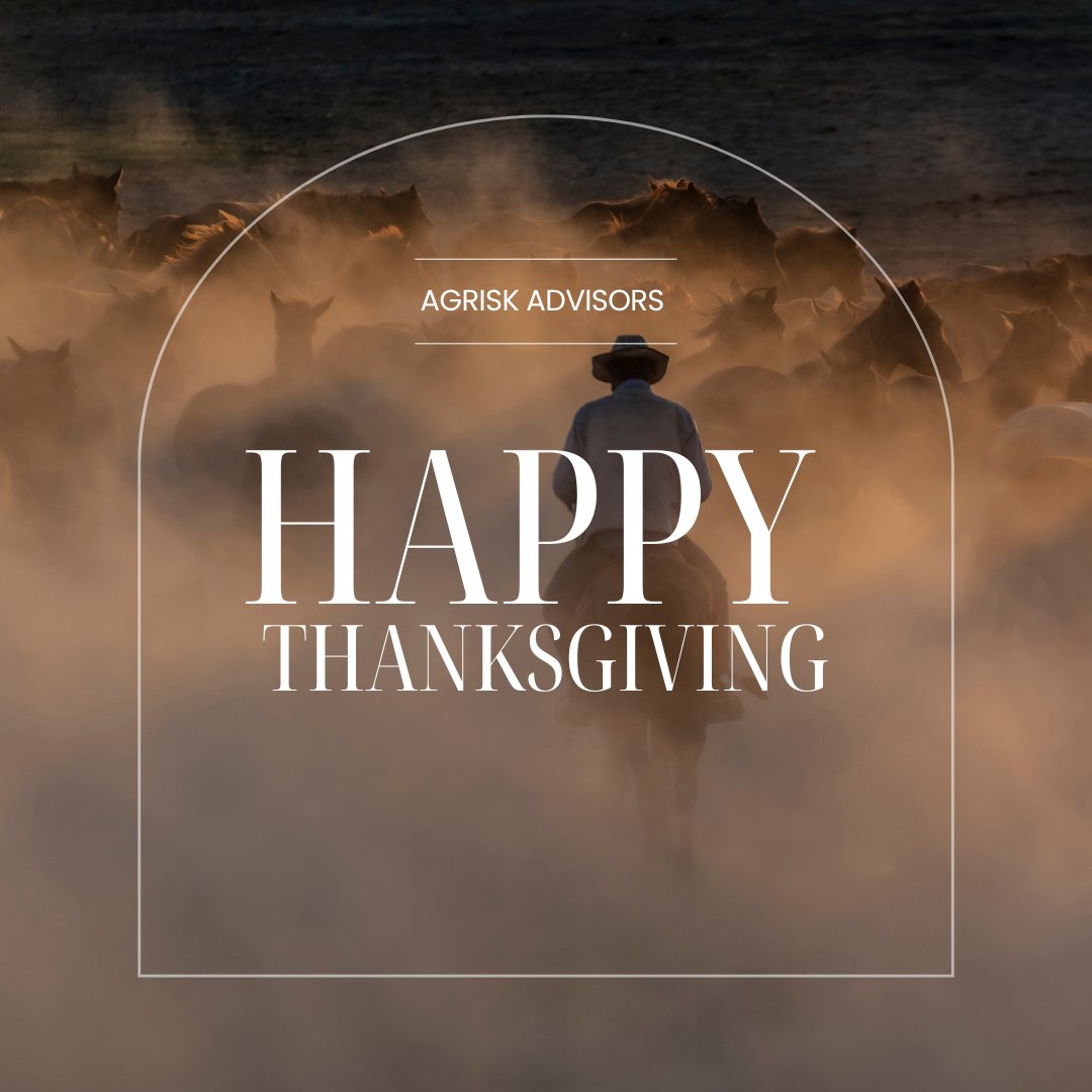 AgRiskAdvisors's tweet photo. AgRisk Advisors wishes you a very happy Thanksgiving! We are so thankful for all of our wonderful customers &amp; for all of the relationships we have made this year.

#AgRisk #FarmLife #RanchLife #Insurance #Agriculture https://t.co/gRCbI96mW5