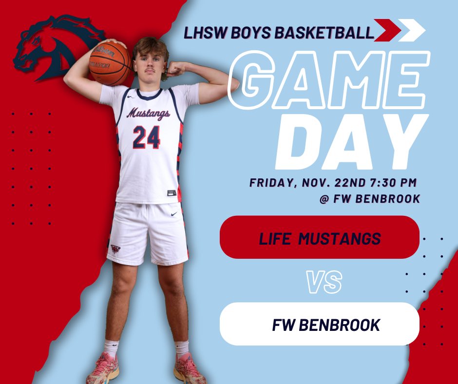 🚨 Game Day!!! 🚨
🕕 7:30
📍 FW Benbrook 
  201 Overcrest Dr
  Benbrook, TX  76126

Come out and support the Mustangs as we look to take on FW Benbrook tonight!!! Hope to see you all there!!

#TBFC #TLLU #LifeStrong