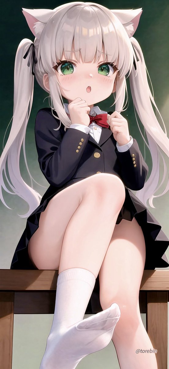 torebin's tweet image. いきなり足に触るのはダメだにゃー
(´ฅ•×•ฅ｀)🚫
It&apos;s forbidden to suddenly touch my feet. Meow (´ฅ•×•ฅ｀)🚫

AI+加筆🖌️ AI+retouching🖌️
#AIイラスト　#AIart