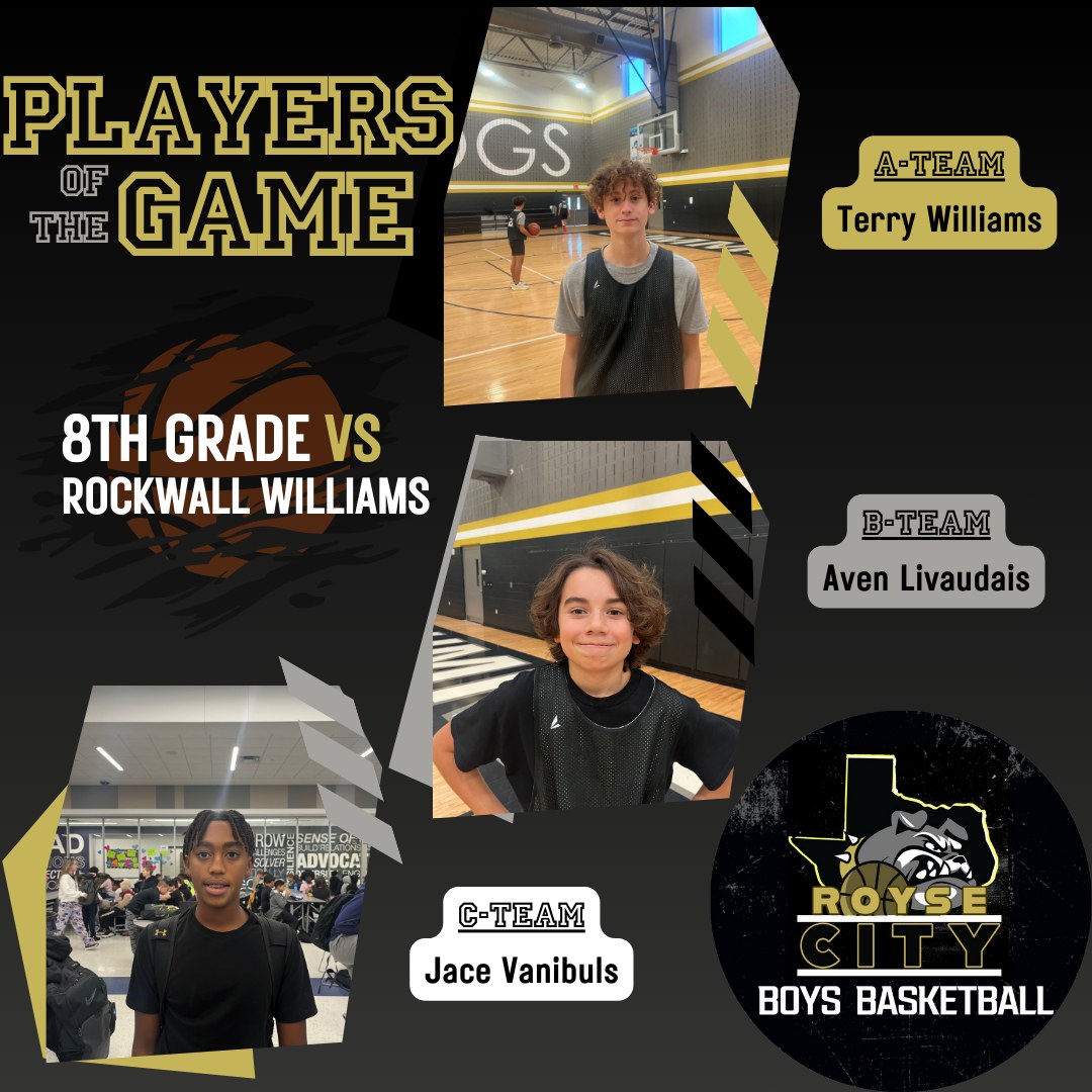 8th grade Players of the Game

These guys went out and balled! Draining 3's and being all over the court on defense. Keep working gents! Let's get back at it after the break.

#oneRC #summerstrong #BEaDawg #futuredawgs