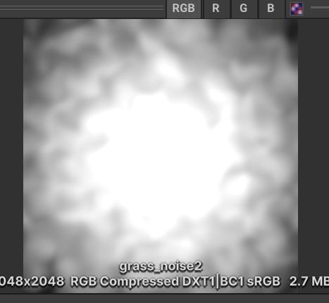 emilrelecto's tweet photo. @whidzee @Acerola_t I don't remember if Acerola had it in his video, but each grass blade uses waay scaled down version of this texture to discard pixels, instead of just 'distance to center'
this gives a slightly smoother look.

i might drop it though if it will be too bad for performance. https://t.co/mKwmtkQSiS