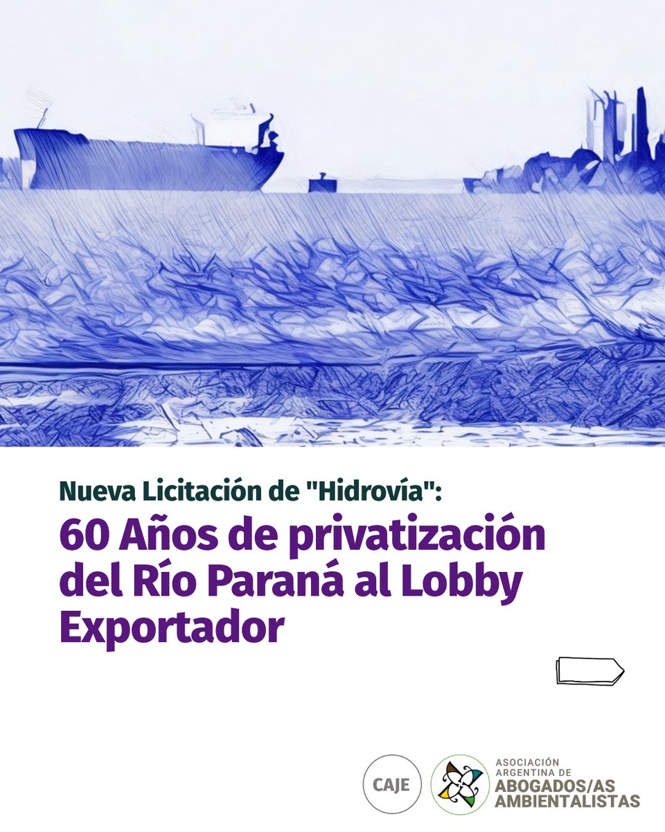 🌊 VAMOS POR LA DEFENSA DEL RÍO PARANÁ: NO A LA PRIVATIZACIÓN

🔍 El Gobierno de Javier Milei busca concesionar la Vía Navegable Troncal por 30 años, extendible por 30 años más.

🔗 aadeaa.org/privatizacion-…

#EsUnRío #RíoParaná