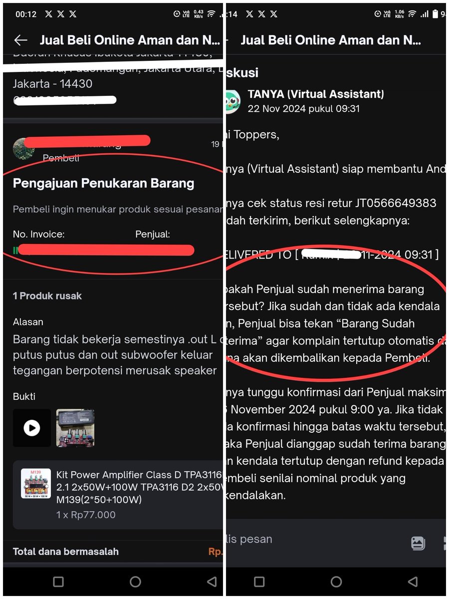 yudismg's tweet photo. @TokopediaCare ini gimana sih cara kerja pusat resolusi? Pembeli     pilih  retur barang saat akan ke pusat resolusi. tp tautan selesaikan pesanan ada di seller .mestinya tautan batal komplain ada di buyer karena opsi terakhir buyer tunggu barang retur dari seller. https://t.co/nU9hXTvoOM