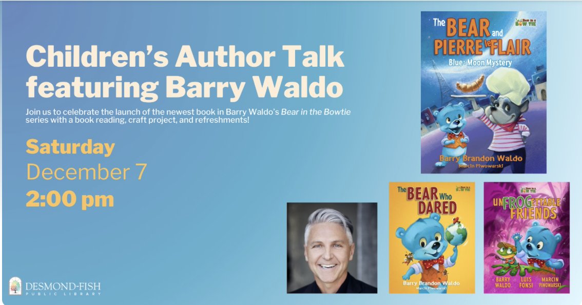 BarryWaldo's tweet photo. Hello #NewYork #EastConnecticut+#Outlander fans! 

Join me+ @jongarysteele at #DesmondFishLibrary in #garrisonny on Dec 7th at 2pm. It's going to be a fun one!  🇫🇷🌛✍️📚
@BearinaBowTie1 

@HaldaneSchool #GarrisonNY #ColdSpringNY #Coldspring #Fishkill #peekskill #newpicturebooks https://t.co/fnDJYCajOK