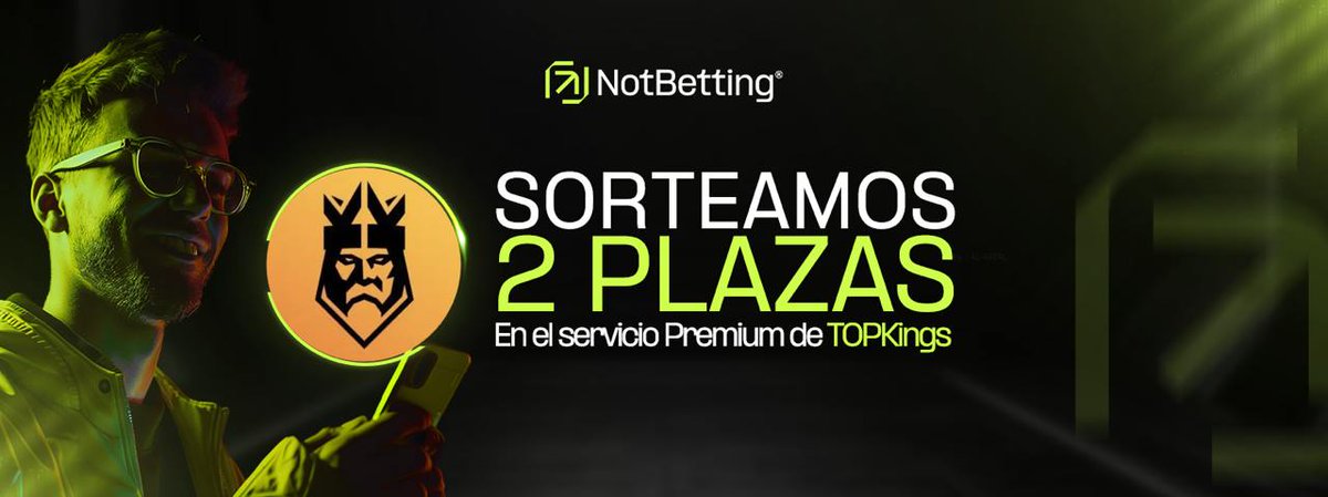 🎉 ¡Sorteo en Notbetting.com! 🎉

🎯 Gana 2 plazas con uno de nuestros mejores tipsters.

✅ Solo sigue estos pasos:
1️⃣ Sigue nuestra cuenta en Twitter 🐦
2️⃣ Dale me gusta ❤️
3️⃣ Haz RT 🔁

👑 Perfil de TOPKings:
notbetting.com/tipster/TOPKin…

¡Participa ahora y asegura tu