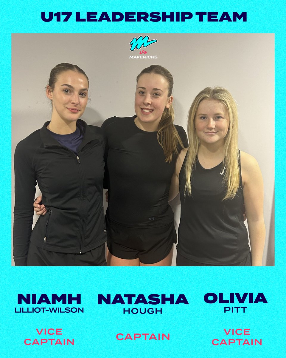 Introducing our amazing U19 &amp; U17 Leadership teams 

#BeAMaverick 🩵🩷