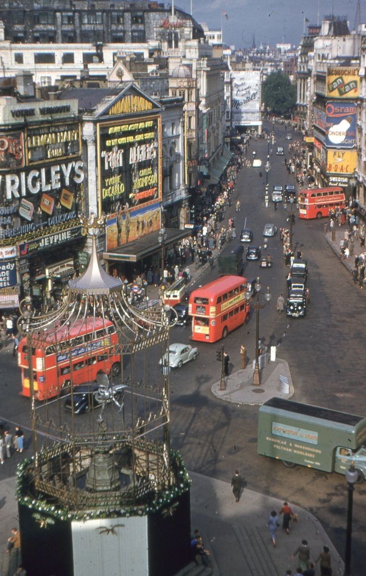 Stunning shot of Piccadilly Circus. Possibly  the 1950s.
