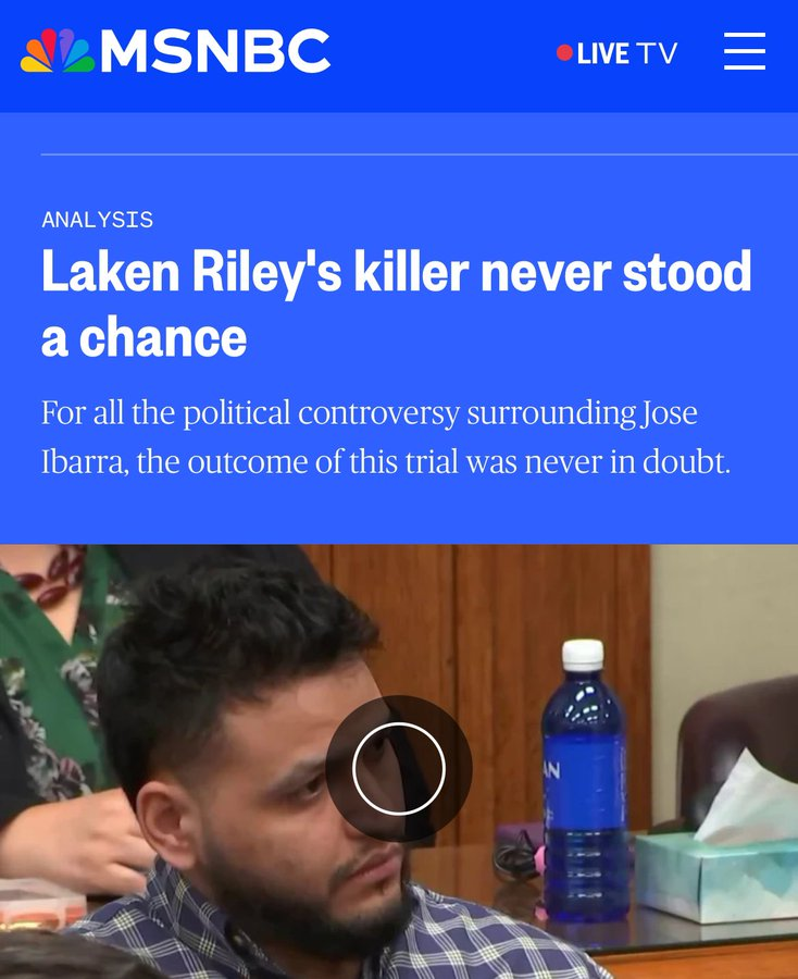 charliekirk11's tweet photo. Dear MSNBC, Laken Riley never stood a chance, you despicable humans. https://t.co/oGlThTfdoA