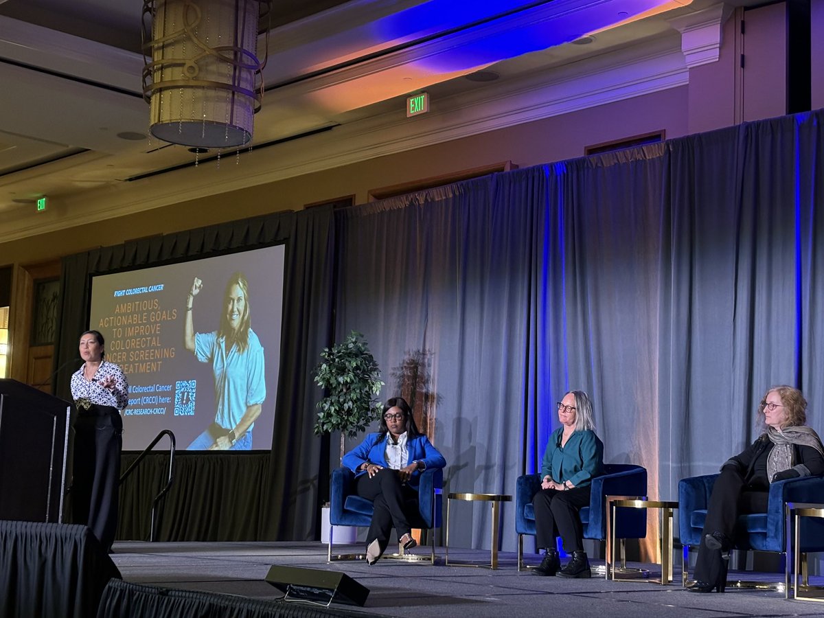 ARosen380's tweet photo. Last session at @NCCRTnews listening to @AnjeeDavis from @FightCRC talk about how they looked at real world claims data to help improve care for colorectal patients! #NCCRT2024 #80InEveryCommunity https://t.co/458EIoVaf3