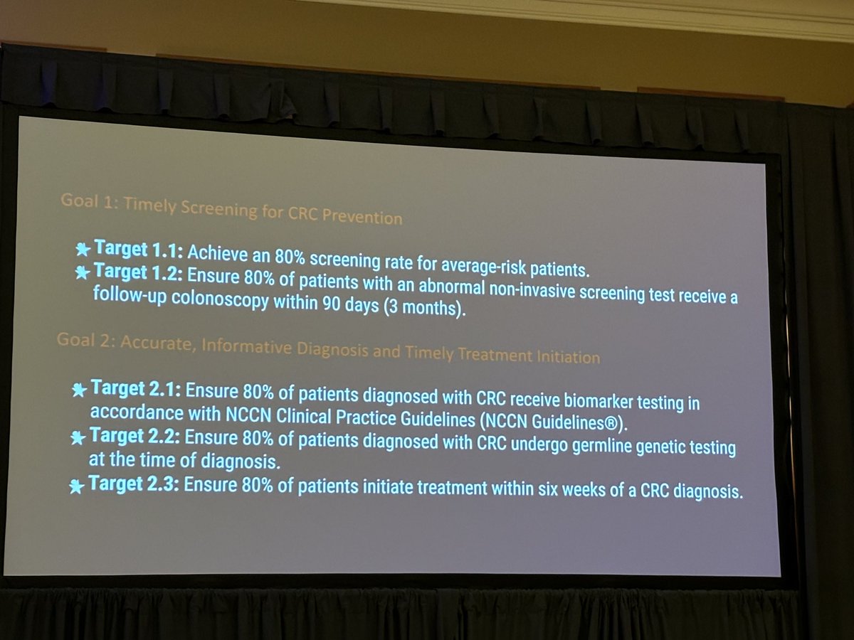 ARosen380's tweet photo. Last session at @NCCRTnews listening to @AnjeeDavis from @FightCRC talk about how they looked at real world claims data to help improve care for colorectal patients! #NCCRT2024 #80InEveryCommunity https://t.co/458EIoVaf3