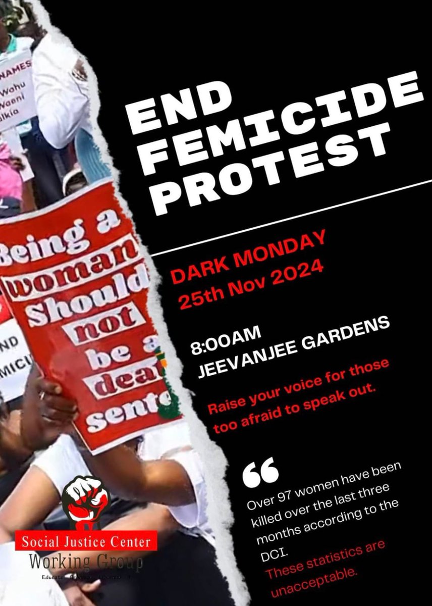 QamarCentre's tweet photo. Monday is truly a #DarkMonday let's all take part in making sure that all human rights are uphold as per the international and constitutional law #EndFemicideKE https://t.co/a572CXcPJB