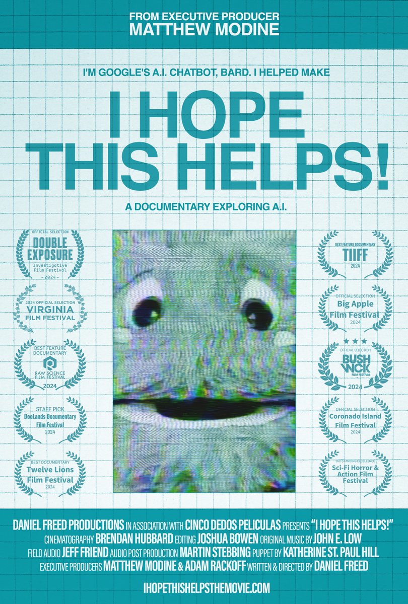 I HOPE THIS HELPS! just won another award for Outstanding Excellence at the Sci-Fi, Horror &amp; Action Film Festival! Congrats to <a href="/dmarcus/">Daniel M. Freed</a>, <a href="/AdamRackoff/">Adam Rackoff</a>, and everyone that helped make this documentary possible!

ihopethishelpsthemovie.com
