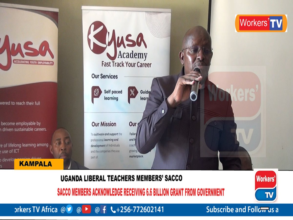 workers_tv's tweet photo. Excitement as Uganda liberal teachers Union members’ SACCO Acknowledge receiving 6.6 billion grant from government to boost the SACCO operation
 https://t.co/r91sL8OUpp via @YouTube https://t.co/c15iGK6MvD
