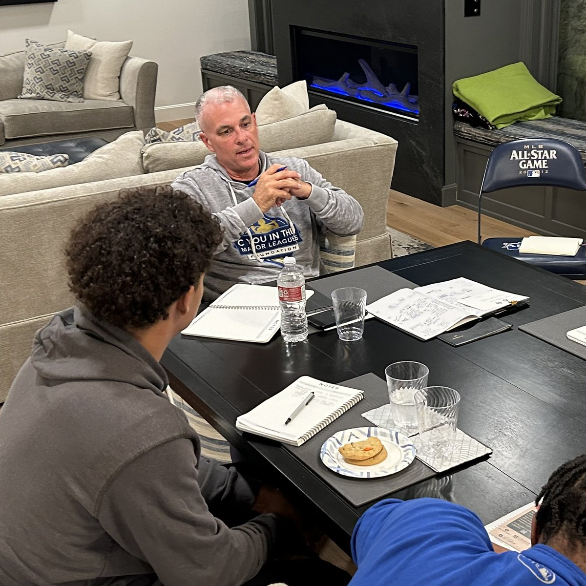 CYITML's tweet photo. Sunday's MTB Leadership lesson from CYITML founder and World Series-winning GM Dayton Moore: "The best leaders are transparent and vulnerable." Our players are learning about leadership on and off the field.  ⚾️ #MTBLeadership https://t.co/UoZ2uaxXGl