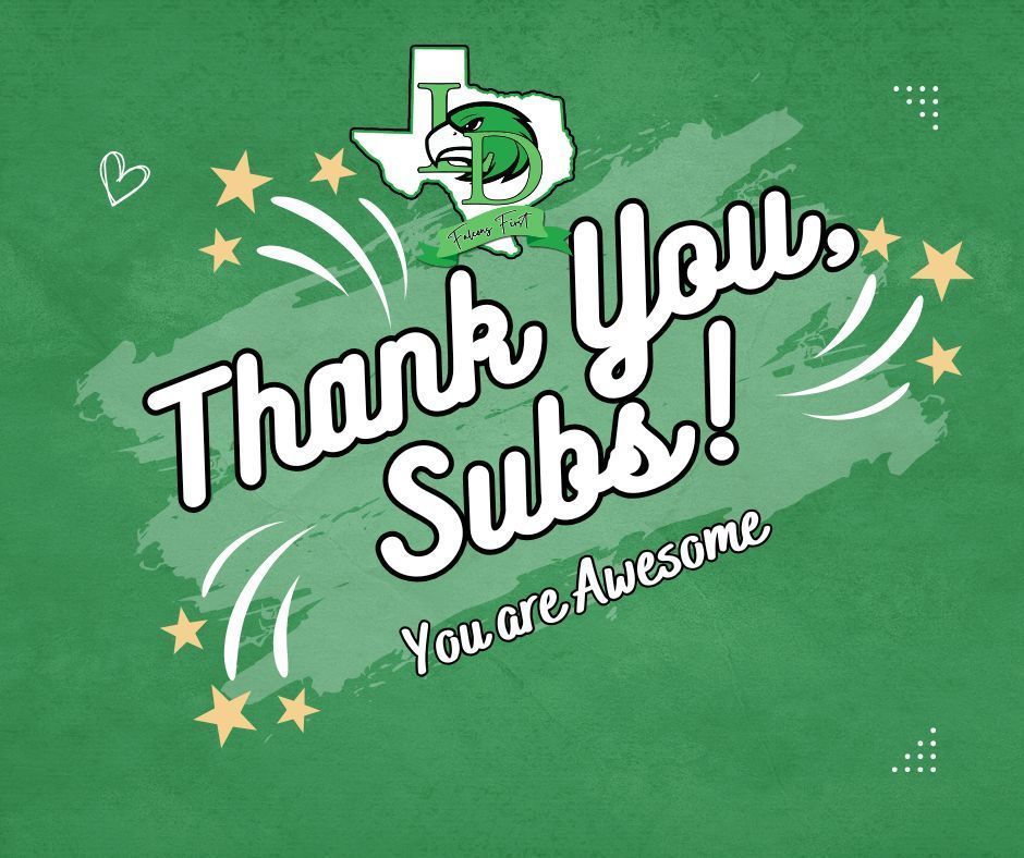 Happy Substitute Professionals Day!  Thank you to our amazing subs for stepping in and supporting our Falcons’ learning journey.  Your dedication and flexibility make a difference every day.