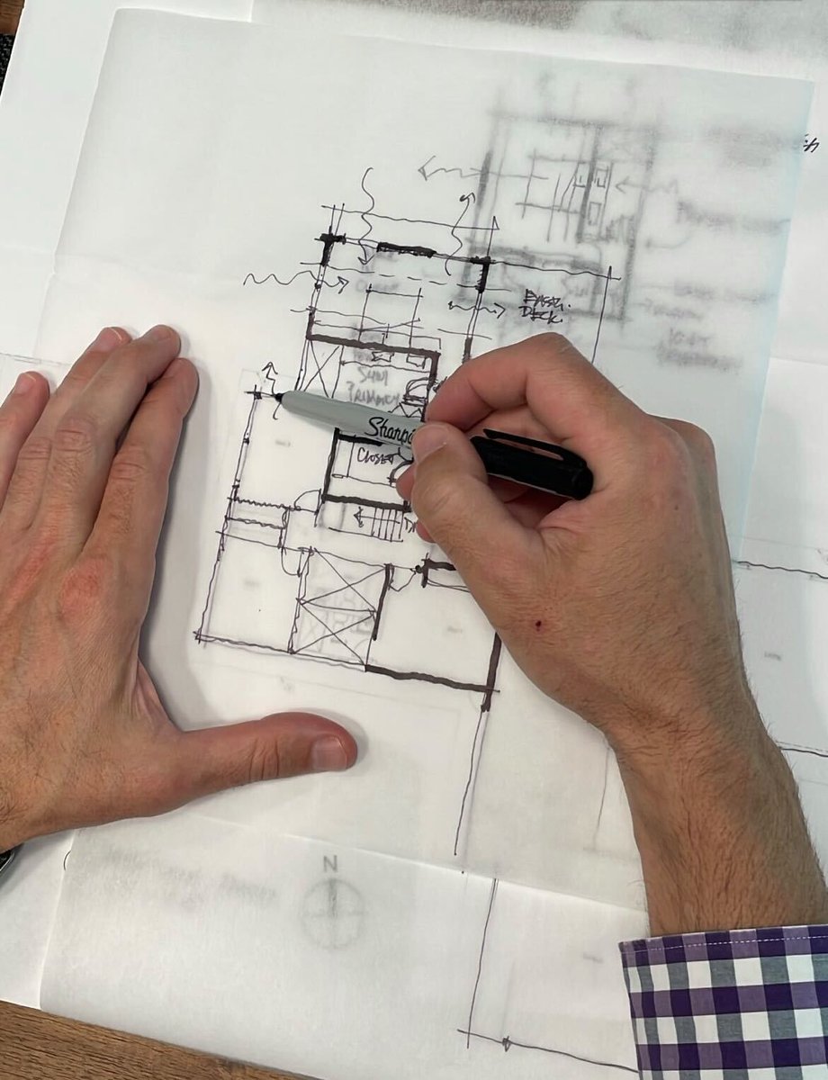 There's something soothing about watching floor plans being sketched out. We're refining the details, bringing visions to life—one line at a time.