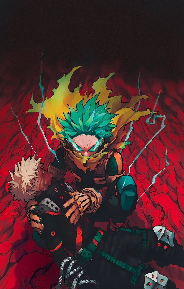 I’ll never stop thinking about how badly Hori dkbkfied this illustration cause Kacchan looks so tiny and vulnerable in Izuku’s arms. 😂

Izuku’s big ass possessive hand is bigger than Kacchan’s whole head lmao this was a CHOICE..Hori really said “Kacchan IS the heroine”. 😂