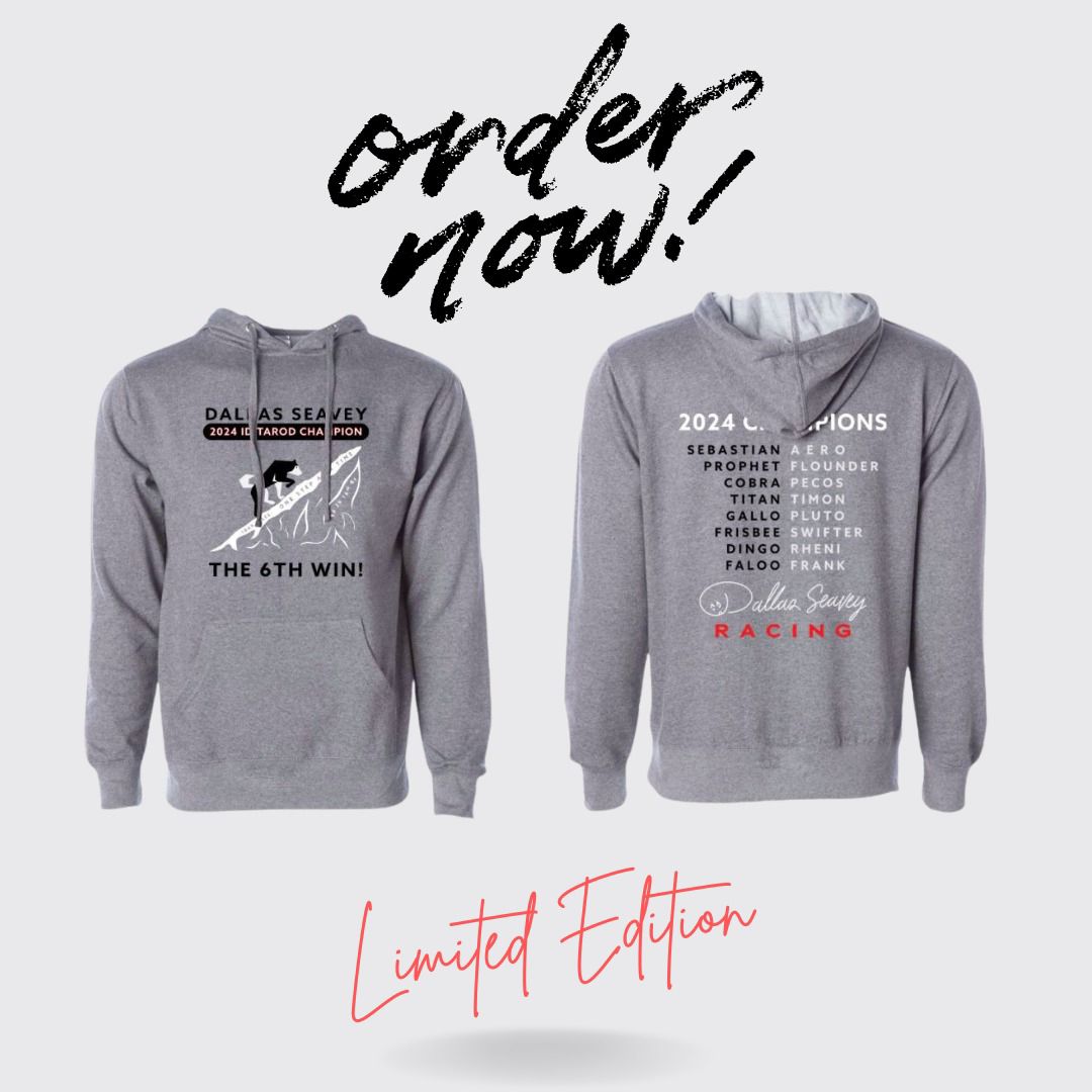 🎉 A First for a Special Year! 🎉

We’ve never turned a championship T-shirt into a hoodie before… but this year’s Iditarod was just too extraordinary not to do something different. 🐾

🎁 Get yours now and own a piece of history!

sleddogtours.com/product/dallas…