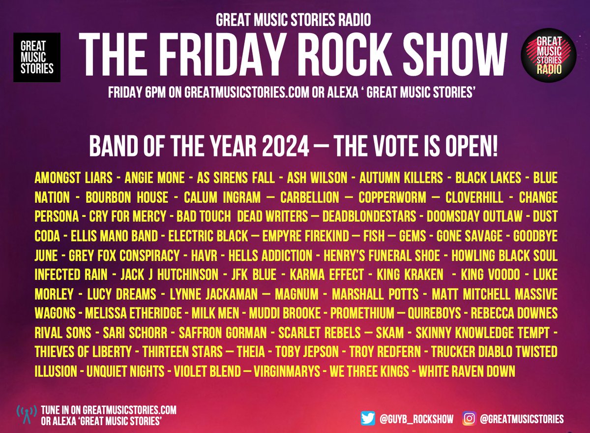 GuyB_rockshow's tweet photo. 10th time. always special. 

💥💥💥The vote is open 💥💥💥

Have your say at https://t.co/EZvmVLgp3W https://t.co/PAtwali43i