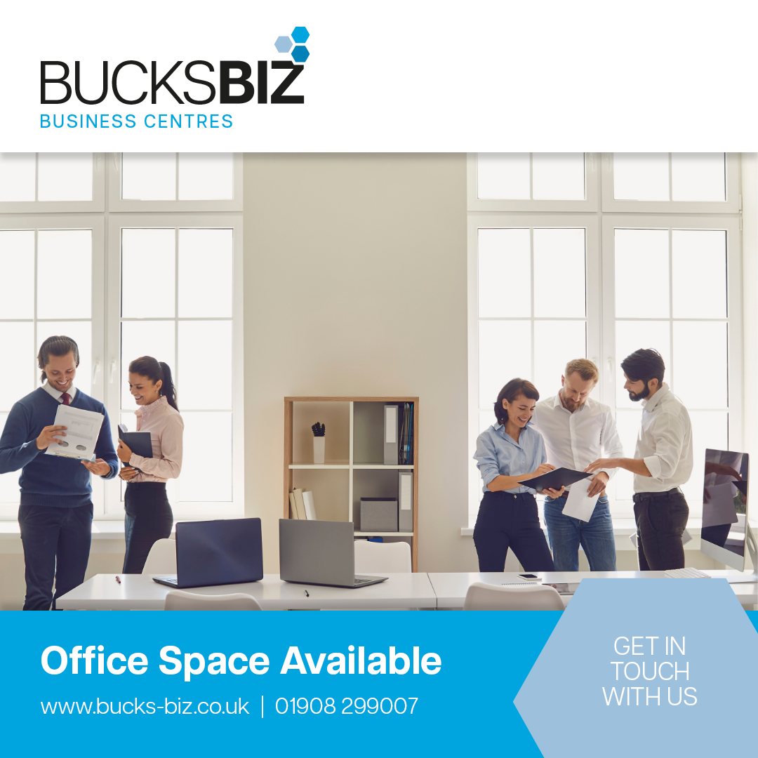 All our Office and Office Flex Spaces feature:

🤝 24 hour access
🤝 Free parking
🤝 Reception services (where applicable)
🤝 Discounted Telephone (Optional)

And so much more!

Contact us to find your next office space:

☎️ 01908 29907
💻 bucks-biz.co.uk