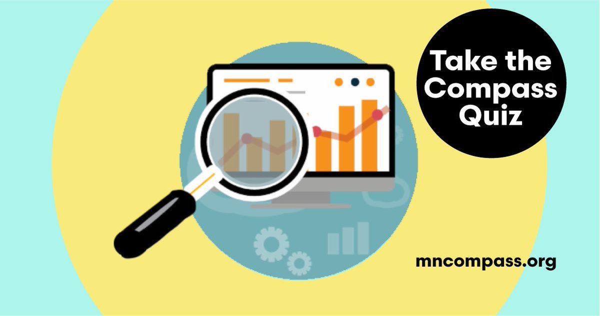Take the Compass Quiz! We celebrate STEM Day each November to inspire students to consider #STEM fields. We have a lot of work to do in Minnesota to boost student achievement in STEM subjects. What share of Minnesota's 8th graders are proficient in math?  mncompass.org/data-insights/…