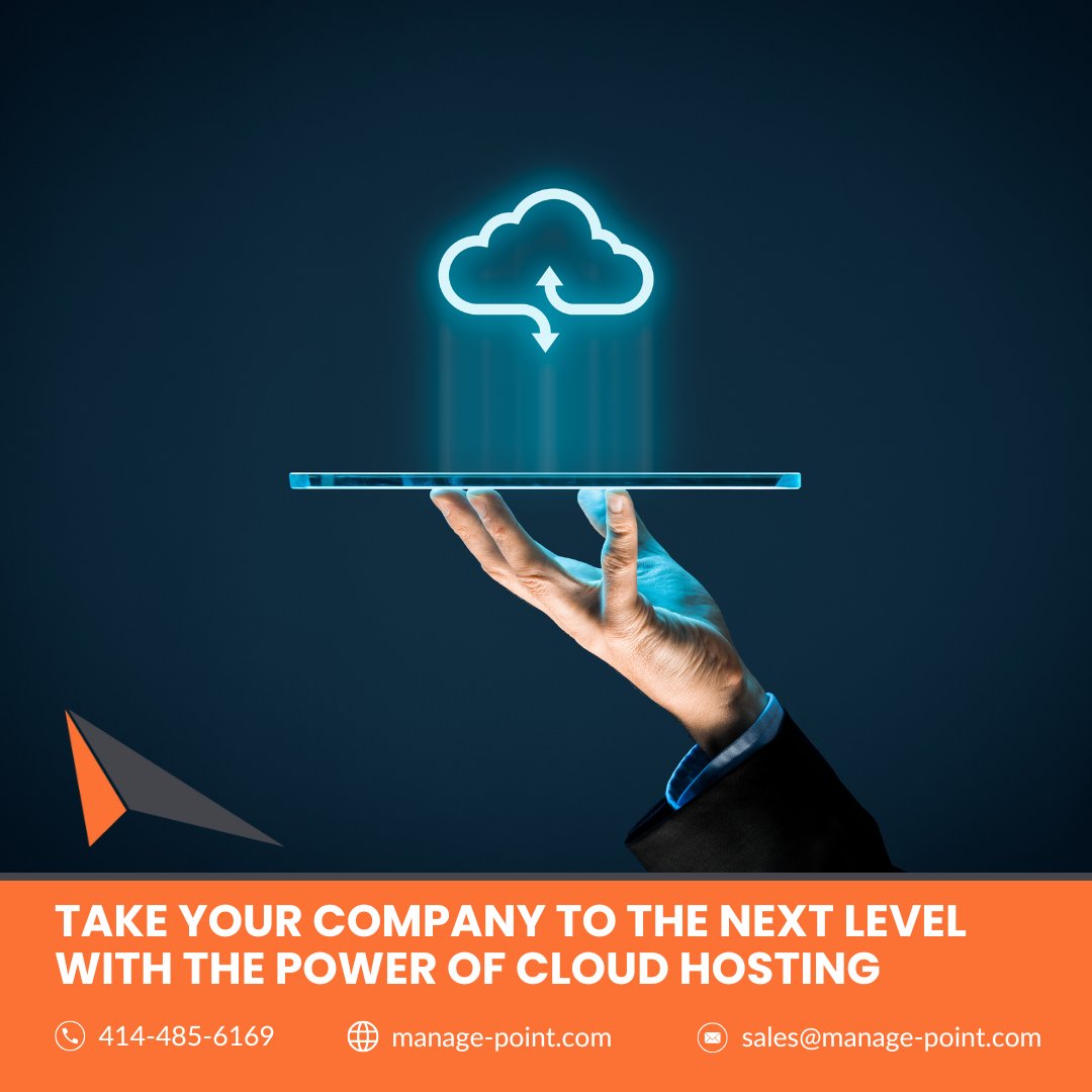 ManagePointWI's tweet photo. ☁️ Elevate Your IT Infrastructure with ManagePoint! 

Prepare for anything with our Cloud Hosting solutions! Experience elevated security and reliability at a lower monthly cost—making this the highest IQ solution for your IT needs.

#CloudHosting #ManagePoint #USSignal https://t.co/Ktdq2IQuPI