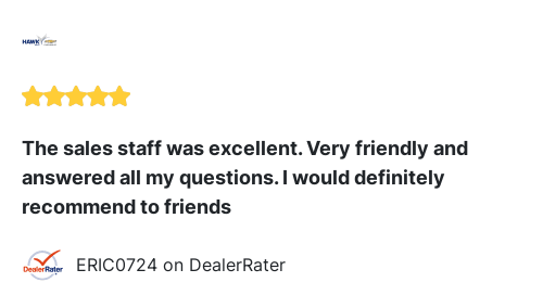 HawkChevyJoliet's tweet image. We just received a great review on DealerRater. Thank you ERIC0724! dealerrater.com/dealer/Hawk-Ch…