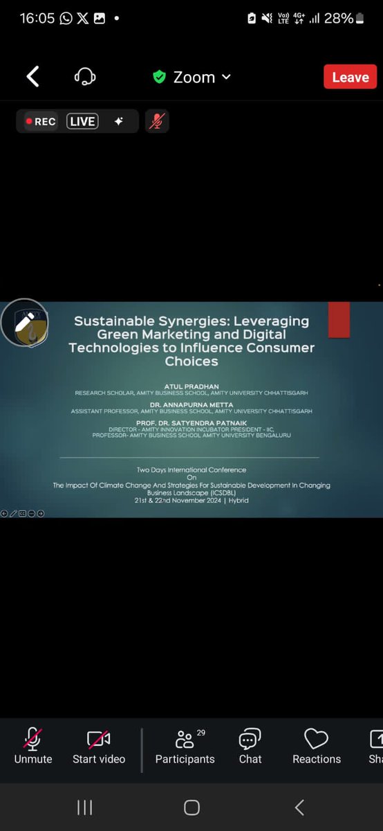 why_Prince_why's tweet photo. Excited to take a big step forward in tackling climate change with @AmityRaipur and @UNICEF Chhattisgarh! 
Virtually attended this hybrid conference. As we work together for a sustainable future; let's create impactful solutions for our planet! 
#ClimateAction #Sustainability https://t.co/Rrkap2oLno