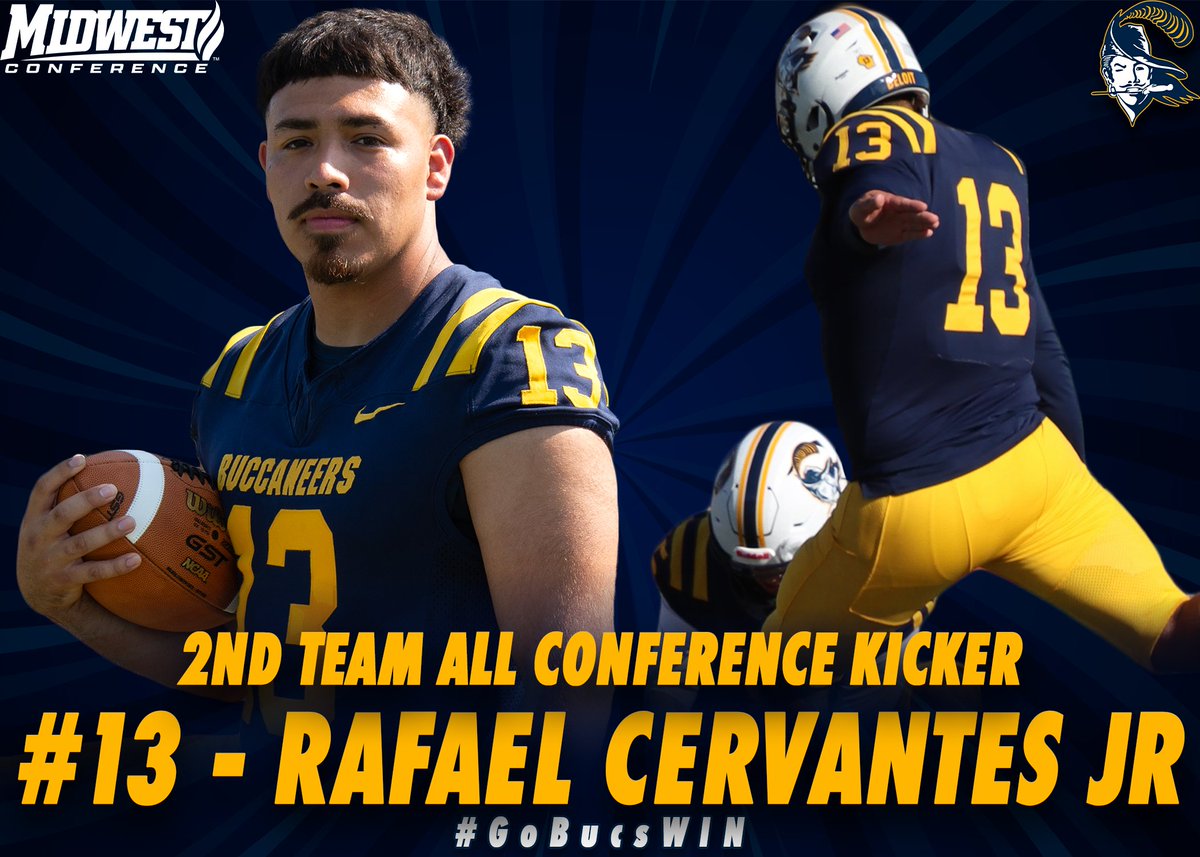 Congratulations to Rafael Cervantes Jr on being named 2nd Team All Conference Kicker! #GoBucsWIN