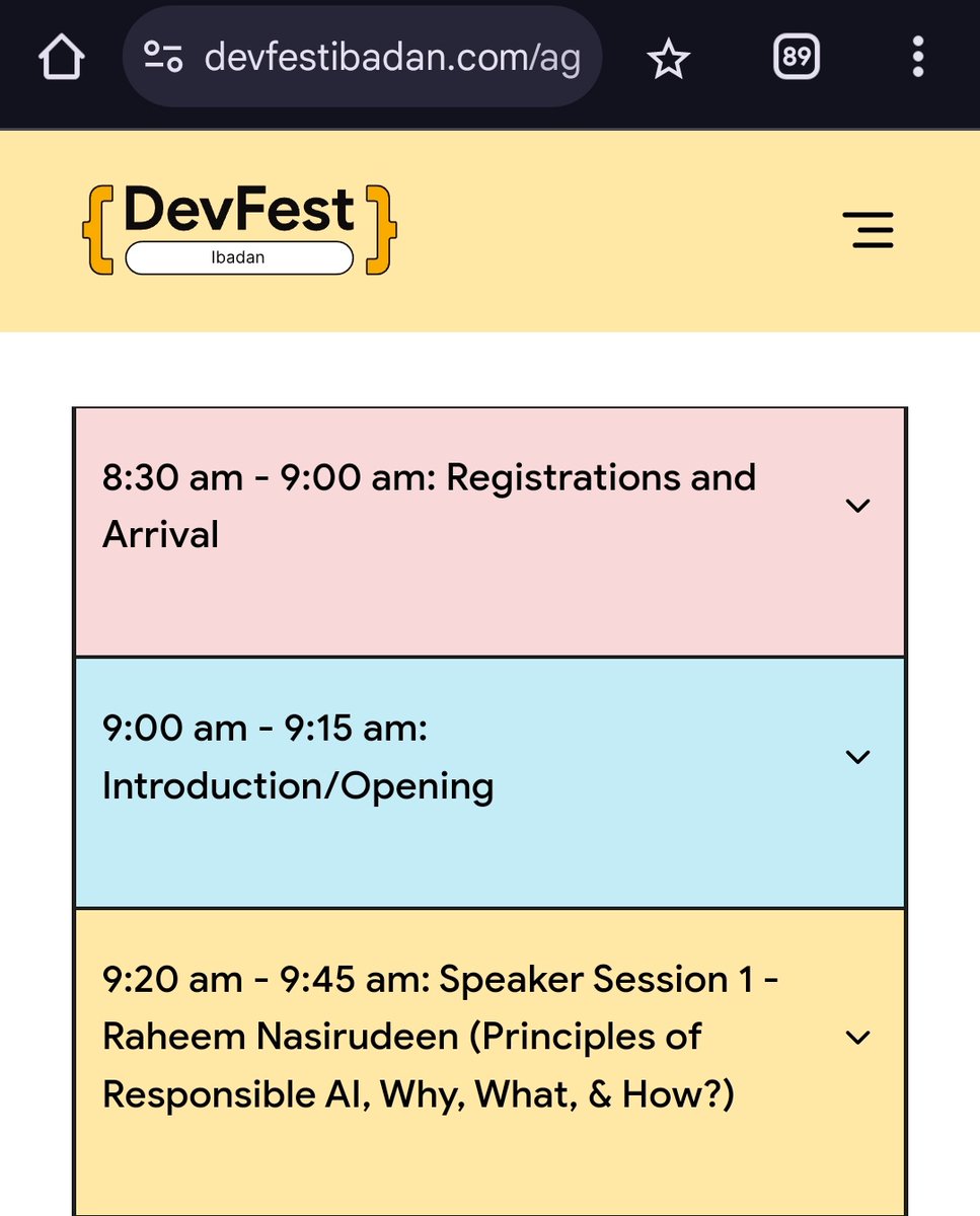 Nasereliver's tweet photo. I will be speaking first @gdgibadan tomorrow, In sha Allah. You can't afford to miss the event.
Register: 👉 https://t.co/JjD970dNA5…
Agenda: https://t.co/scdutjAVB3
#DevFestIbadan24 #ResponsibleAI #Gdgibadan #devfest https://t.co/KIhzfSmzZy