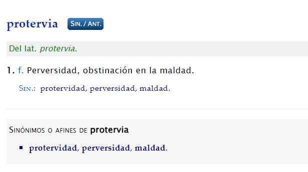 FranCalleja's tweet photo. Desafiante: "#iniquidad, #contumacia, #protervia y #prevaricación".
Que es “maldad, injusticia grande”, que es “tenacidad y dureza en mantener un error”, cerrilidad, que es “perversidad, obstinación en la maldad”, y prevaricación.
Prevaricación es el delito consistente en que una https://t.co/CTmJGsF2Jc