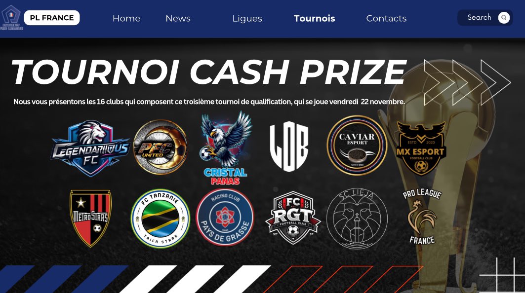 🏆 | TOURNOI #03

Tournoi de qualification ACTE 3 !

<a href="/LegendariousFc/">SSC Legendarious</a>
<a href="/PFClubpro/">PFC Teams E-Sport</a>
<a href="/CristalPanas/">CRISTAL PANAS ESPORTS</a> 
#FCREDHIGHT 
@CaviarEsport 
#MXESPORT 
#METROSTARS
<a href="/mehdi_dz01/">~ 𝓜𝓮𝓱𝓭𝓲 ~</a>
@RcGrasseeSport
<a href="/BlaizeDVM/">DVMBlaize</a> 
<a href="/ScLieja/">ANT N LIEJA</a>
#EDF By <a href="/ProLeagueFR/">Pro League France</a> 

GOOD LUCK🤝