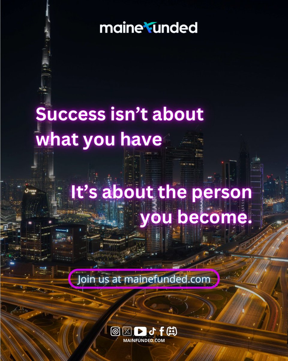 MainetFunded's tweet image. Who you become defines your success. ✨ Start building the best version of yourself today. Your journey starts here! 💼
#BestSelf #SuccessStory  #LevelUp
