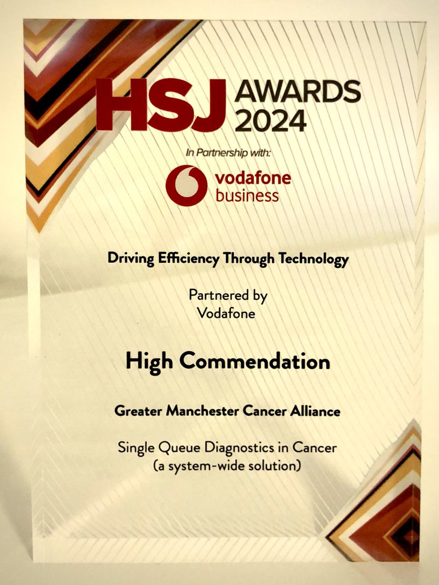 Becca Duerden (@beccaduerden) on Twitter photo Very proud of the whole amazing team <a href="/GM_Cancer/">Greater Manchester Cancer Alliance</a> who have worked so hard for so long to deliver a single queue diagnostics pathway for lung investigations awarded highly commended at <a href="/HSJ_Awards/">HSJ Awards</a> last night, which is a close second! Very well done everyone!! Very proud of the whole amazing team <a href="/GM_Cancer/">Greater Manchester Cancer Alliance</a> who have worked so hard for so long to deliver a single queue diagnostics pathway for lung investigations awarded highly commended at <a href="/HSJ_Awards/">HSJ Awards</a> last night, which is a close second! Very well done everyone!!