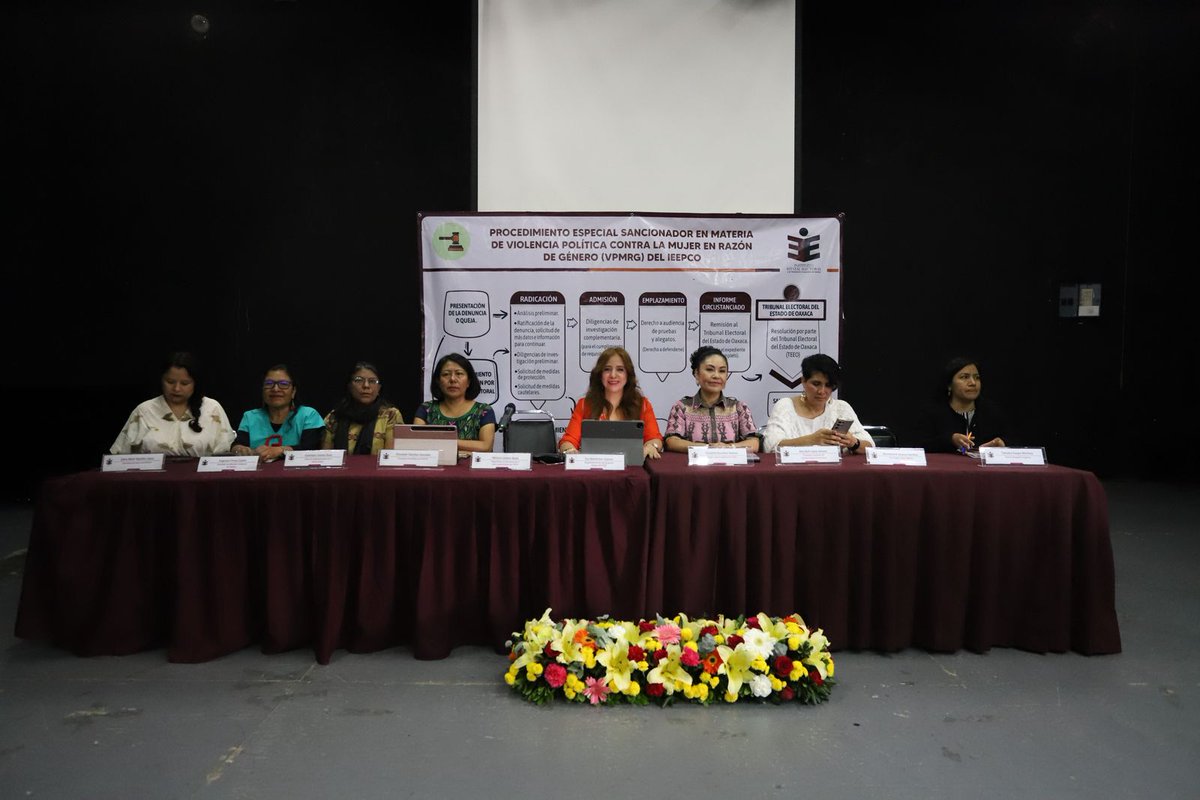 IEEPCO's tweet photo. Este día, iniciamos con los diálogos del "Encuentro Estatal de mujeres Presidentas y Síndicas de los Sistemas Normativos Indígenas" convocado por @THPMexico, Asamblea de Mujeres Indígenas de #Oaxaca (#AMIO), @RedAbogadas, #UNOSJOSC, @INEMexico y el #IEEPCO. https://t.co/Eo6n8opNcC
