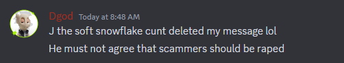 AssassinDragonz's tweet photo. For everyone that wants to call me out for banning Dgod in the discord this is the person that you are defending. This is an issue that they want to twist into something else but at the end of the day this is directly from him. https://t.co/ee7xxqpdiP